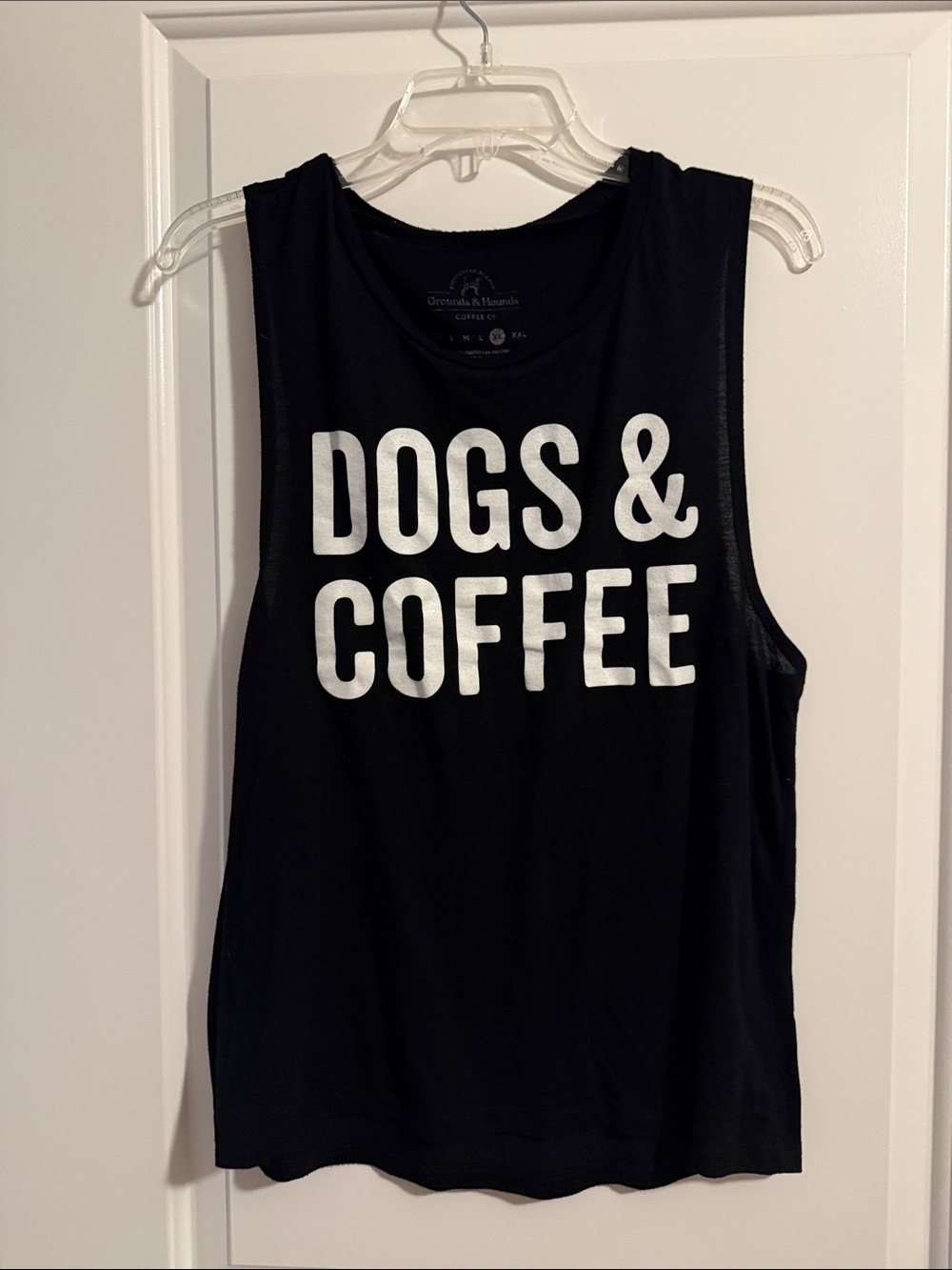 Dogs & Coffee Black Tank Top for Dog Lovers